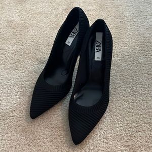Zara TRF Stretch Black Heels